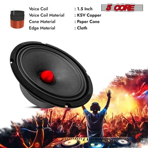 Haut-parleur de remplacement pour subwoofer PA de 8 pouces, 500W, 5 cœurs, 8 ohms, pour basses profondes - Product Image 6