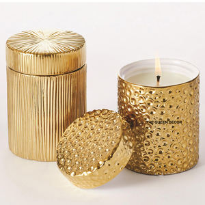 Velas Aromáticas Decorativas Vintage Hechas a Mano en Recipientes Metálicos Grabados, Frascos de Velas de Lujo para Decoración del Hogar, Mesa o Bodas - Product Image 4