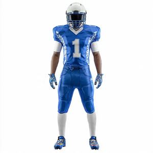 Personnalisation de l'uniforme de football américain, ensemble maillot et pantalon de football américain 100% polyester, numéros d'équipe, uniformes de football - Product Image 4