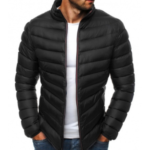 OEM Custom Lightweight 2026 Winter <b>Coat</b> for Men <b>Bubble</b> Puffer Jacket with Canvas Front Logo Warm Pocket Breathable - Product Image 3