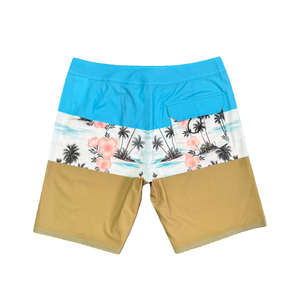 Shorts mi-longs pour hommes en Spandex et Polyester, légers, à cordon de serrage, taille mi-haute, unis, avec logo frontal effet usé, tricotés, séchage rapide et respirants - Product Image 4
