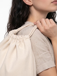 Mochila minimalista de lona con cordón y correa de cuerda para uso diario - Product Image 5