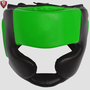 Protector de Cabeza para Boxeo, Verde y Negro, de PU, Casco Protector Facial para MMA, Kickboxing, Karate, Taekwondo, Entrenamiento, Sparring, Artes Marciales - Product Image 1