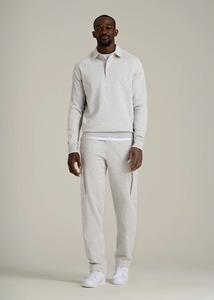 Custom Mens Fleece Solid Relaxed Fit <b>Jogger</b> Sweatpants Breathable Midweight Elastic Waistband - Product Image 3