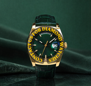 Nuevo Reloj Mecánico de Lujo para Hombre con Esfera Redonda Verde y Fecha Automática, Resistente al Agua, con Correa de Cuero Personalizada - Product Image 1