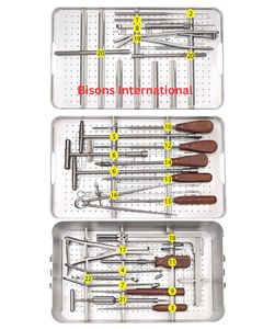 BISONS Kit d'instruments chirurgicaux pour la fusion vertébrale, système de plaques thoraciques et lombaires antérieures en acier inoxydable, vente en gros - Product Image 1