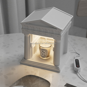 Bắc Âu Nhà Thờ Hình Dạng Chất Lượng Cao Thạch Cao Điện Nến Ấm Hơn Nến Thơm Đèn Ánh Sáng Có Thể Điều Chỉnh Độ Sáng Thân Thiện Với Môi - Product Image 3