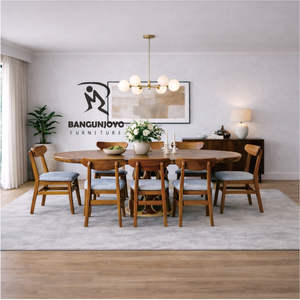 Sillas de Comedor Modernas para Jardín, Muebles de Madera Maciza de Teca para Exteriores, para Cocina, Hoteles, Villas - Product Image 2