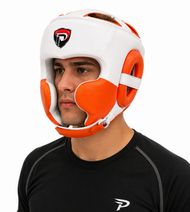 Dumela International – Protection de tête unisexe en cuir de vachette respirant, personnalisable avec logo, fermeture auto-agrippante, protection de base de haute qualité - Product Image 3