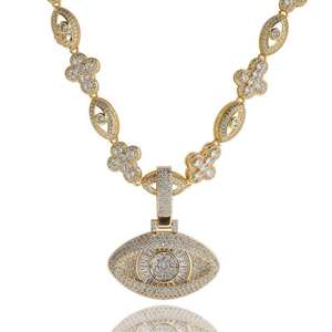 Nuevo Collar con Colgante de Moissanita Plateada, Estilo Hip Hop, Joyería Urbana, de Exportador Indio - Product Image 3