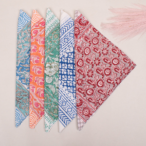 Trendy Unisex Luxury Cotton Multicolor <b>Square</b> <b>Scarf</b> Multi-Wear Bandana Handkerchief Floral Pattern Ethnic Four Seasons Wraps - Product Image 5
