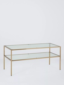 Metal Rectangular Coffee <b>Table</b> with <b>Mirror</b> Shelf in Brass, Coffee <b>Table</b> coffee <b>tables</b> for living room - Product Image 3