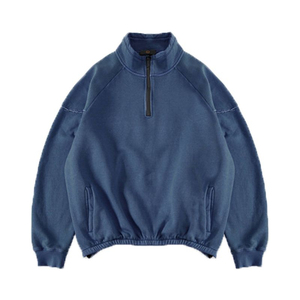 Sudadera deportiva de manga larga con media cremallera, corte ajustado, cuello alto, forro polar suave de algodón transpirable, estampada, para invierno, talla XS, color liso. - Product Image 2