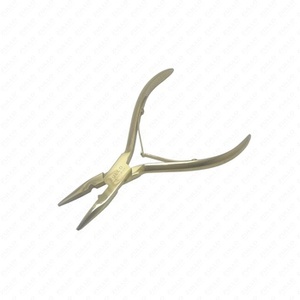 Pinzas de Alta Calidad para Extensiones de Cabello con Cuentas de Plasma Doradas, Herramienta de Aplicación de Cuentas de Acero Inoxidable, Logotipo Personalizado, Uso en Salón - Product Image 3