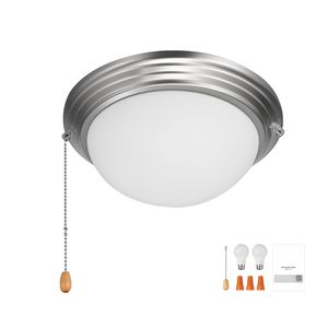 Modern 750lm 3000K LED Ceiling Fan <b>Light</b> Kit <b>Pull</b> Chain 2 LED Bulbs for Living Room Dining CE Certified Modern Replacement - Product Image 1