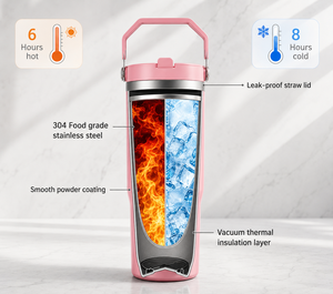 Eco-friendly insulated tumbler Vacuum insulated hot <b>cold</b> <b>cup</b> Thermal insulation 6-8 hours - Product Image 4