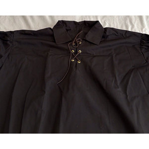 Chemise Ghillie Personnalisée pour Homme, Style Écossais des Highlands, Noire, pour Kilt, Médiévale Renaissance, Fournitures d'Usine - Product Image 3