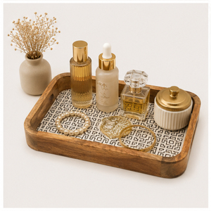 Juego de 3 bandejas de servir de madera ecológicas de lujo, plato decorativo rectangular hecho a mano para bodas y uso doméstico - Product Image 2