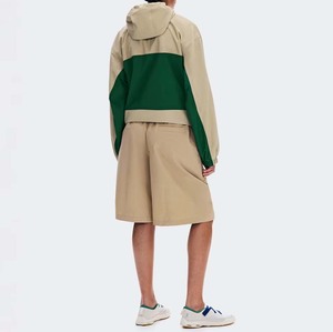 Half-zip design adjustable hood mesh lining side zipper pockets windbreaker Nylon Tracksuit Shorts Summer spring unisex Suit - Product Image 3