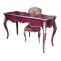 Mesa clásica de madera con tres cajones para el hogar y la oficina, muebles de estilo francés para dar estilo a la Oficina