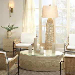 Mesa de centro superior de cristal decorativo para muebles de sala de estar - Product Image 4