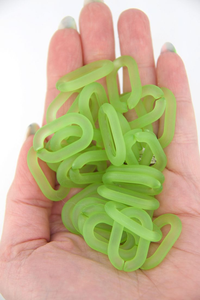 Multi-Color Resin Chain Link Sculpture <b>Striking</b> Contemporary Home Decor Featuring Three Oversized BY MULTI CRAFT - Product Image 2