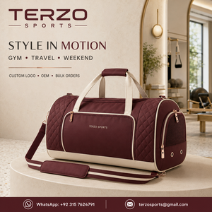 Terzo Sports Top Trending Quilted Gym <b>Duffel</b> <b>Bag</b> 30-<b>40L</b> Adjustable Strap Unisex Modern Design Polyester Material - Product Image 6