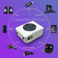 Mini projecteur sans fil Y2 1080P Écran 200'' Projecteur portable avec YouTube intégré Cinéma maison