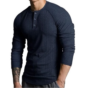 Camisetas Térmicas de Manga Larga para Hombre, Transpirables, de Buena Calidad, Precio al por Mayor, Camisetas Térmicas de Punto Waffle para Hombre, Servicio OEM - Product Image 4