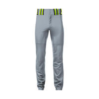 Pantalon de baseball rouge pour homme, fermeture boutonnée, couleur unie, 100 % polyester, respirant, toutes saisons, coupe classique, vêtements pour jeunes, pantalon de baseball