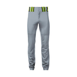 Men <b>Red</b> Baseball Pants Button Fly Solid Color 100% Polyester Breathable All Seasons Regular Fit Apparel Youth Baseball Pant - Product Image 5