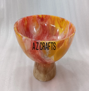Tazón de Resina para Servir, Vajilla para la Cena, Precio Económico, Hecho a Mano, Ecológico, Tazón de Frutas de Resina con Flores Reales, Artículo de Regalo - Product Image 2