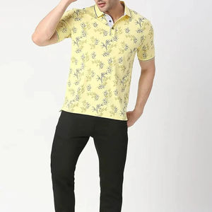 เสื้อยืดตกปลาผู้ชาย แขนสั้น ผ้าฝ้าย 100% ระบายอากาศ แห้งเร็ว พิมพ์ลายดิจิตอล ทรงปกติ สวมใส่สบาย ปกคอปก - Product Image 1