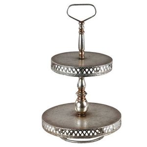 Support à dessert décoratif en métal de luxe à 7 niveaux avec finition artistique pour les réceptions et une présentation élégante des desserts - Product Image 4