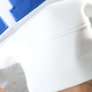 Sudadera KEAN ASH GREY con cuello alto, 100% azul marino, con apliques bordados, cuello ancho, CLUSH SPORTS - Product Image 5