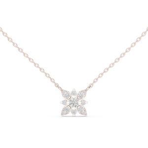 จี้เพชรทรงกลมทองคำ 14K สำหรับผู้หญิง |   ของขวัญวันครบรอบ |   เพชรที่เพิ่งเพาะเลี้ยง - Product Image 3