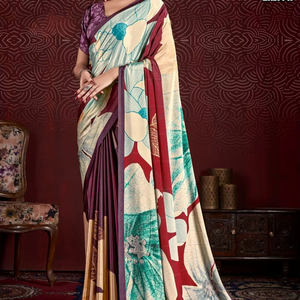 Yellow Royale <b>Tissue</b> Saree for <b>Wedding</b> Diwali & Party-Wrinkle Free Moisture Wicking Traditional Women's Wear - Product Image 1