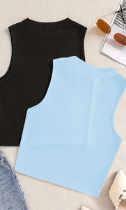 2026Wholesale Women Crop Top Teenager Wear Summer Styling Slim Fit Body Hugging Perfect For Casual Basic But High Quality - Product Image 2