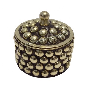 Modern Traditional Metal Carved Gold-Plated Eco-friendly Jewelry Trinket Box Earrings Rings Coins <b>Keepsakes</b> Home Decor Custom - Product Image 1