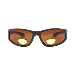Bifocal Polarized Full Rim Shield Fishing Sunglasses Wraparound PC Frame UV400 Unisex Adult <b>Eyewear</b> Custom Logo - Product Image 2