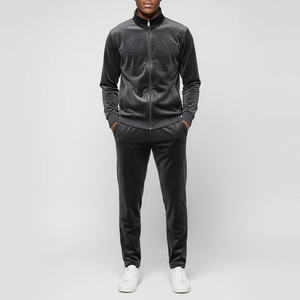 Meilleures ventes : Survêtements de jogging en velours personnalisés pour hommes, de luxe, respirants, coupe régulière, en velours chaud, couleurs personnalisées, imprimés - Product Image 2