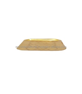 Gold Plated Rectangle Decorative Tray Abstract Pattern Modern Design Single Piece <b>Home</b> Decor - Product Image 3