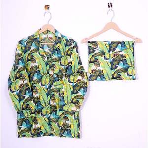 Conjunto de Pijama con Estampado Floral de Alta Calidad para Mujer, Vestido de Noche de Algodón Suave, Traje de Noche para Damas de Honor, Conjunto de Pijama de Algodón para Fiesta - Product Image 2