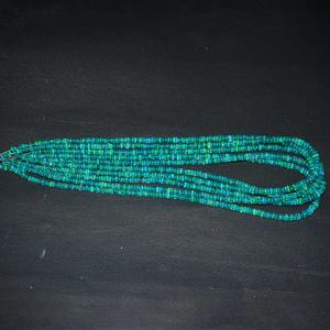 Cuentas de piedras preciosas lisas Rondelle de ópalo verde etíope Natural de 3-5mm cuentas de ópalo Welo al por mayor para joyería tamaño personalizado disponible - Product Image 1