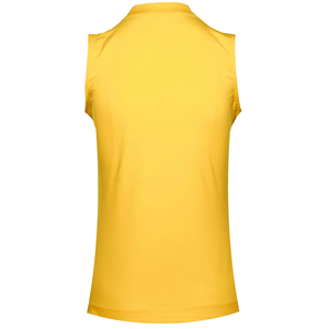 Meilleur Prix Vente Flash Polo sans Manches pour Femme Couleur Unie Séchage Rapide Style Sportif Chemises de Golf avec Fermeture Éclair à Quarts - Product Image 3