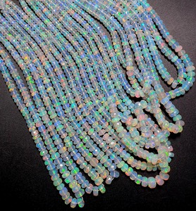 Cuentas facetadas de ópalo Welo etíope natural AAA de 4-5 mm, cuentas de ópalo de fuego para la fabricación de joyas a precio mayorista al por mayor. - Product Image 4