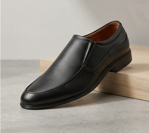 <b>Men's</b> Premium <b>Leather</b> Slip-On Loafers Classic Formal Business Dress <b>Shoes</b> <b>Soft</b> Evergreen Stylish Comfortable Anti-Slippery - Product Image 1