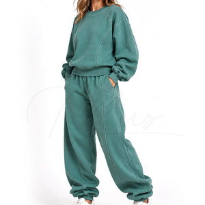 Nouvelle conception, logo personnalisé, survêtements de sport d'hiver pour femmes en molleton/coton respirant et à séchage rapide, 2 pièces, 2026 - Product Image 3