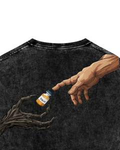 Camiseta Negra Lavada de Gran Tamaño para Hombre, Algodón, Estilo Vintage, Lavado Ácido, Ropa Urbana Informal de Verano, Logotipo Personalizado, Fabricante OEM, Proveedor - Product Image 5