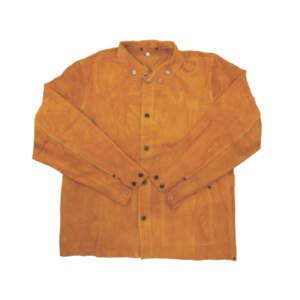 Veste de soudeur en cuir de vachette pleine fleur de qualité supérieure, vêtement de sécurité industriel, caractéristiques résistantes aux étincelles et au feu pour la protection corporelle - Product Image 1